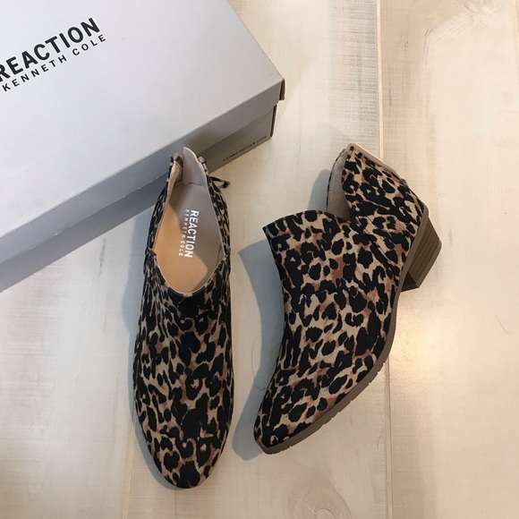 kenneth cole reaction leopard booties